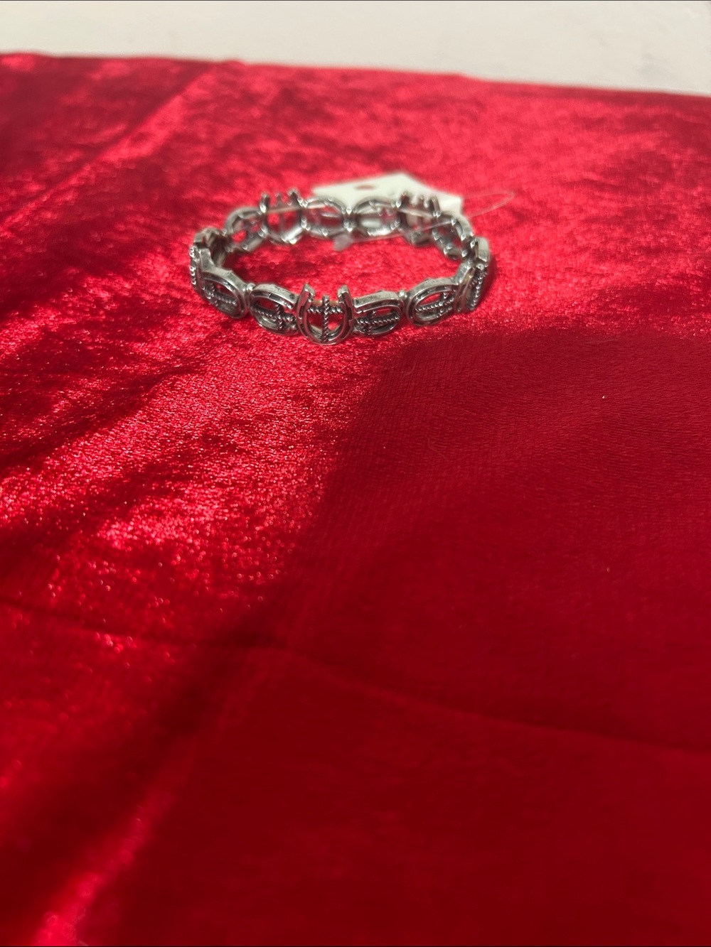 Sterling Tone Oval Link Bracelet - Silver